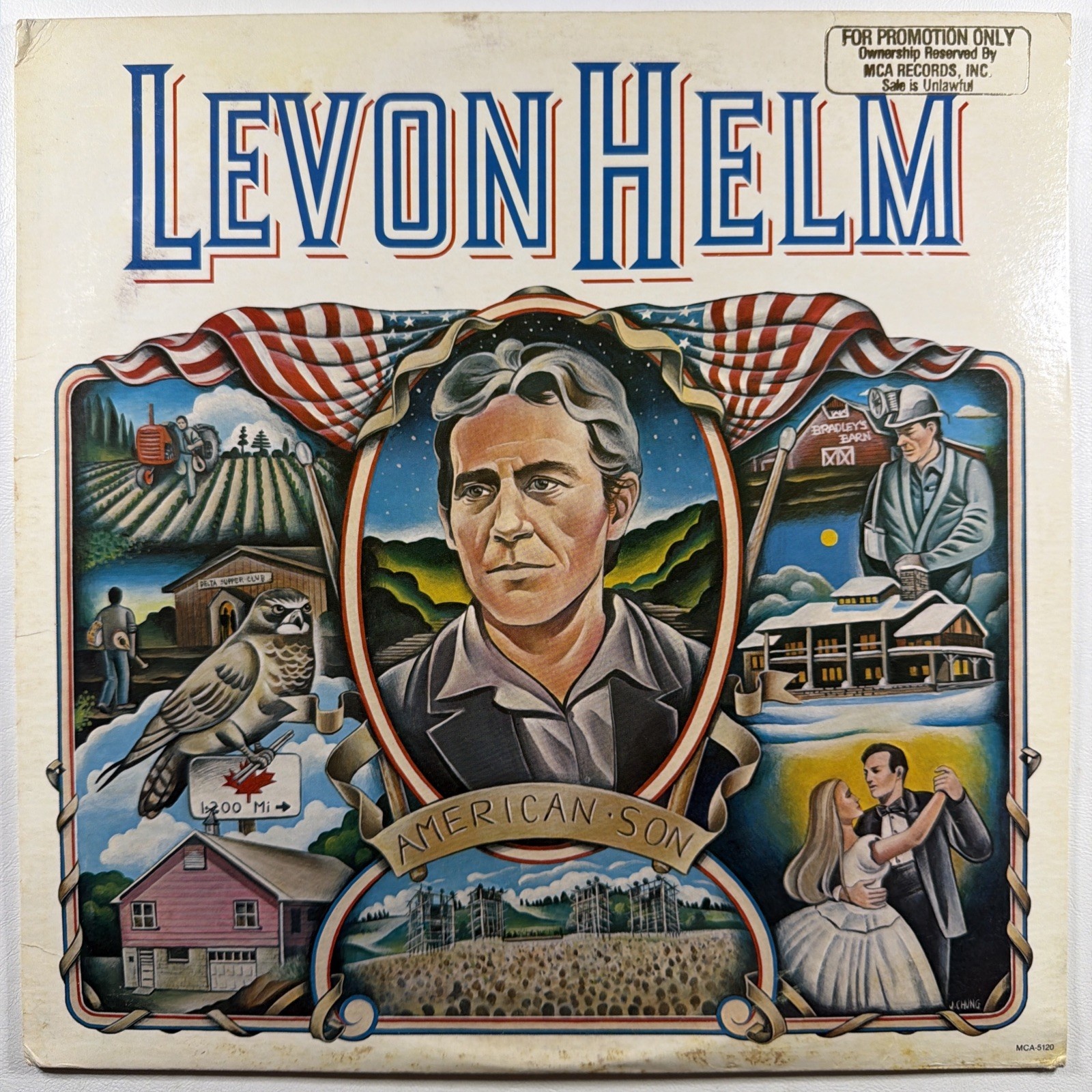 Levon Helm - American Son LP MCA Records MCA-5120 NM Promo 1980 Insert