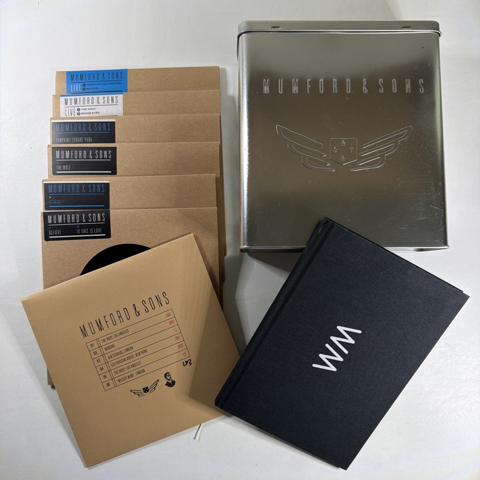 Mumford & Sons - Wilder Mind 7” Singles Collectors Box Tin NM 45RPM Insert 2016
