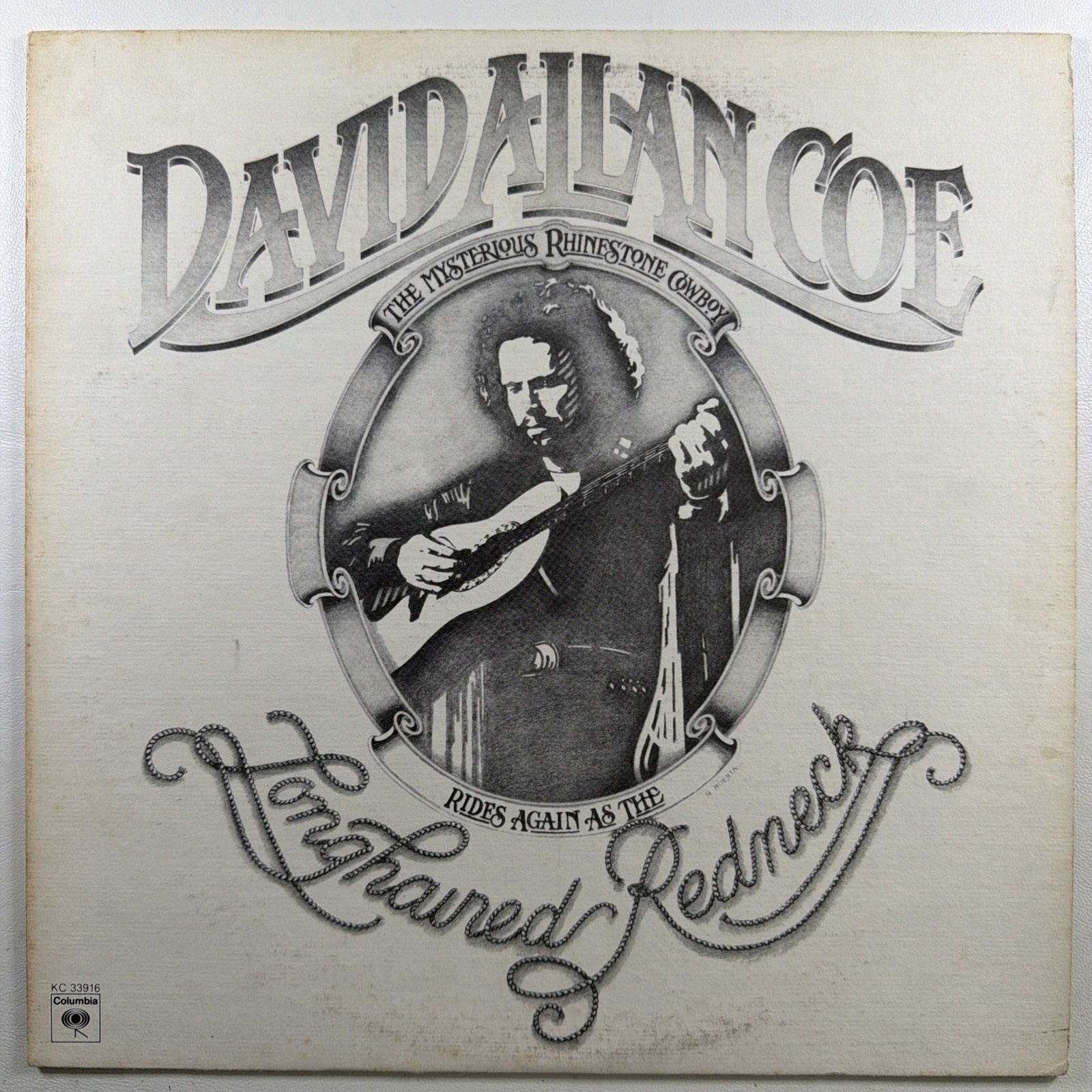 David Allan Coe - Longhaired Redneck LP Columbia KC 33916 EX 1976 Country