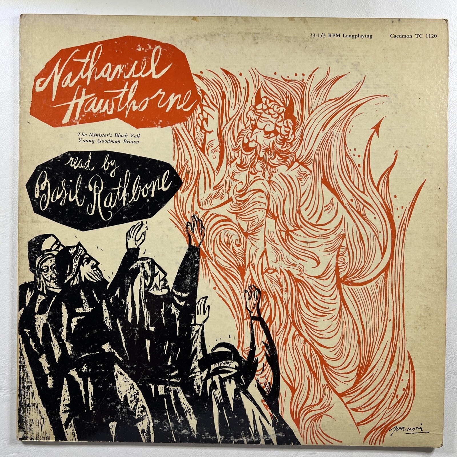 Nathaniel Hawthorne “Minister's Black Veil/Young Goodman Brown” LP (VG+) 1960