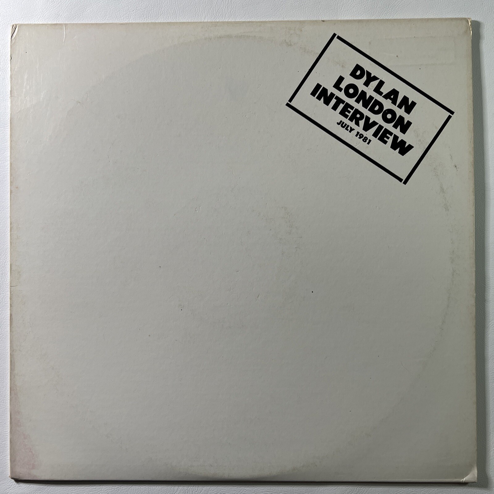 BOB DYLAN “London Interview July 1981” with Dave Herman WNEW-FM LP/AS1259 Promo