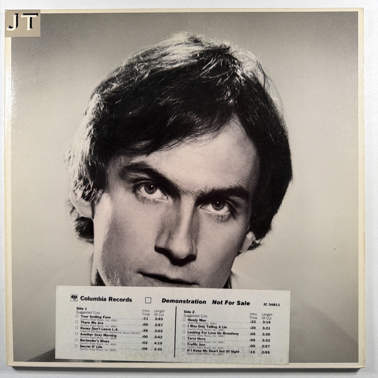 James Taylor - JT LP Columbia JC 34811 White Label Promo 1977 Handy Man