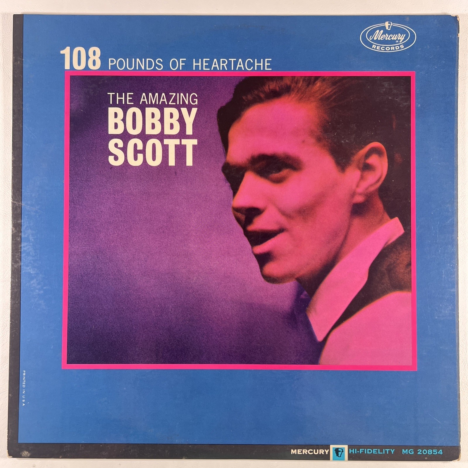 Bobby Scott “108 Pounds Of Heartache” LP/Mercury MG 20854 (VG+) Promo 1963 Mono
