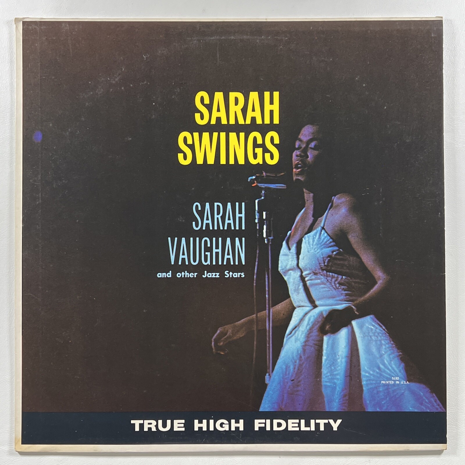 Sarah Vaughan “Sarah Swings” LP/Palace M-673 (VG+) Mono High Fidelity