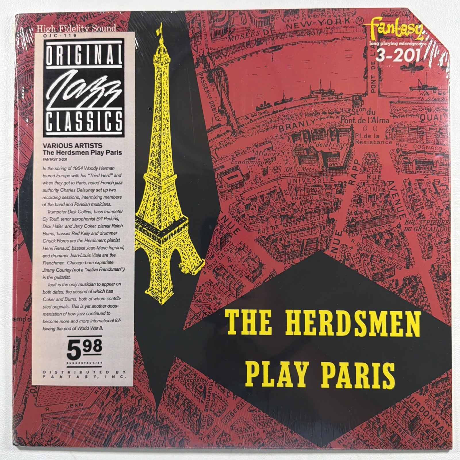 The Herdsmen - The Herdsmen Play Paris LP OJC-116 Sealed Reissue Mono 1984
