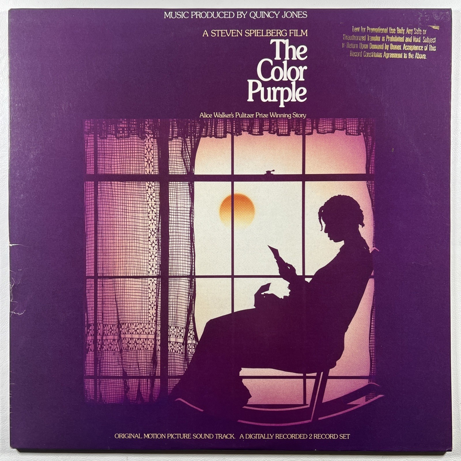 Quincy Jones - The Color Purple 2LP Qwest 25389-1 EX Promo 1986 Purple