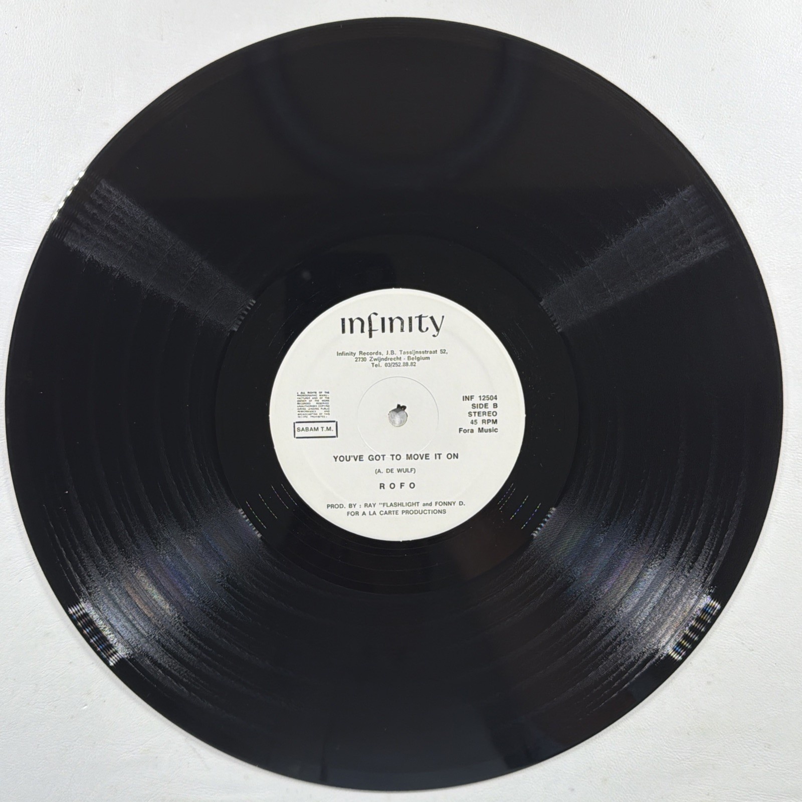 Rofo - You've Got To Move It On 12” Single Infinity Records EX 1984 Belgium - Image 5