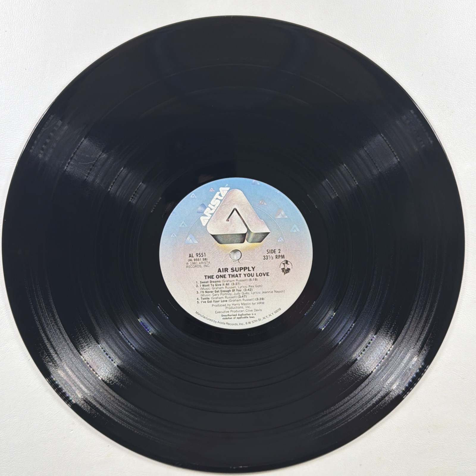 Air Supply - The One That You Love LP Arista Records AL 9551 NM 1981 Here I Am - Image 5