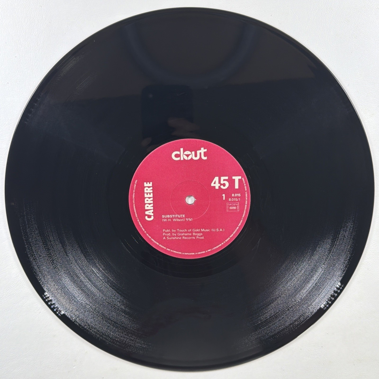 Clout - Substitute LP Carrere Records Z 8015 EX 1978 France 45RPM - Image 4