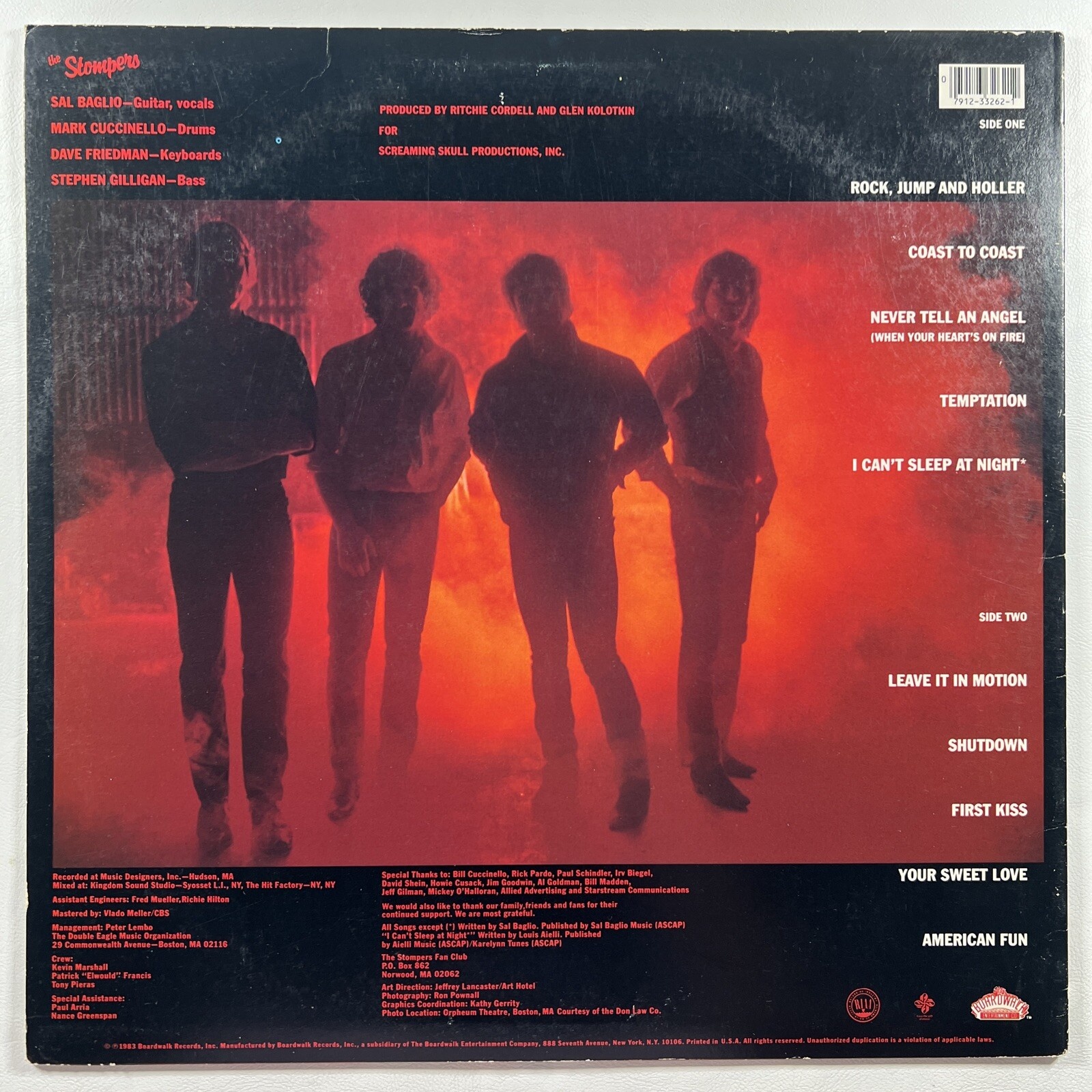 The Stompers - The Stompers LP Boardwalk Records NB-33262-1 EX 1982 - Image 2