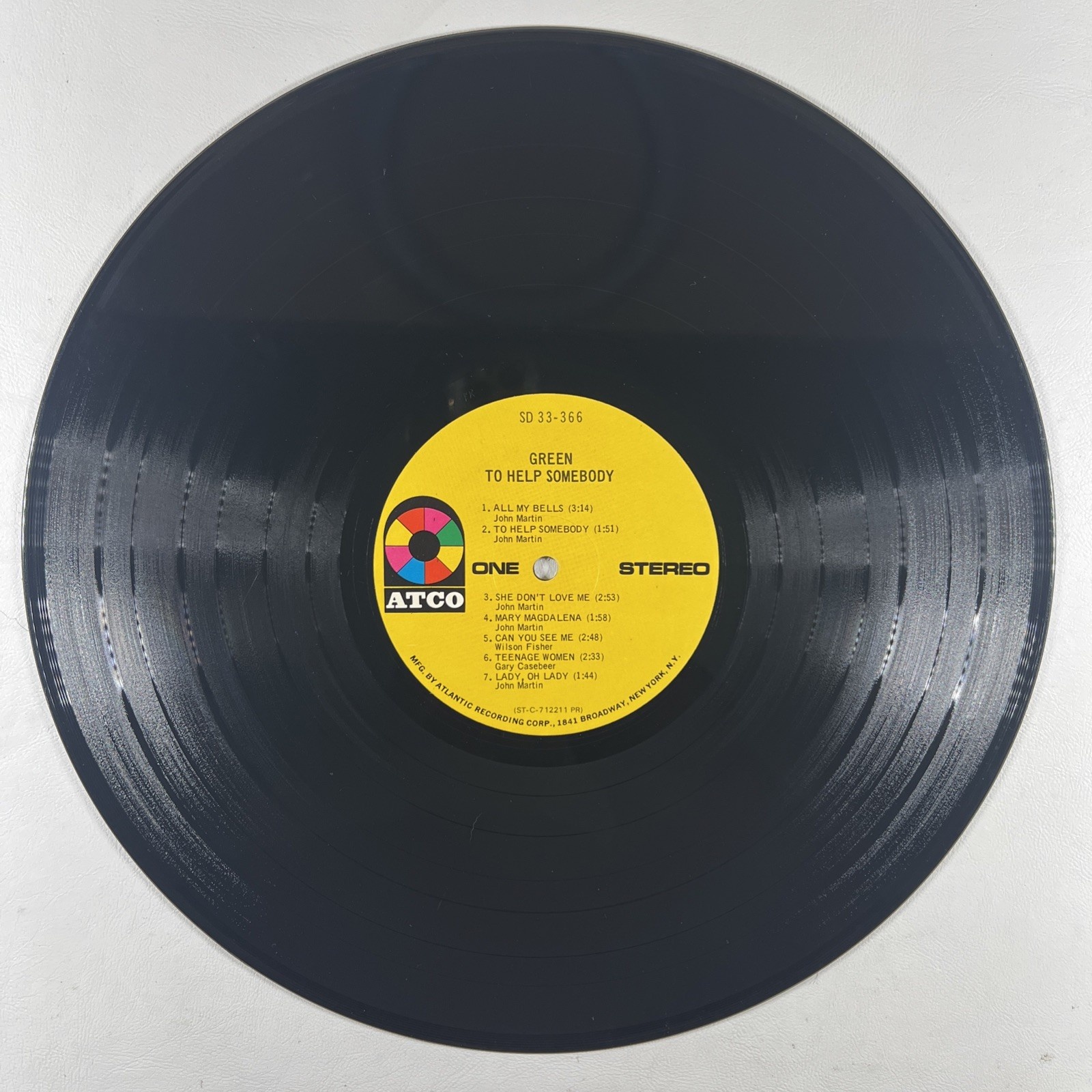 Green - To Help Somebody LP Atco SD 33-366 EX 1971 Rock Psychedelic - Image 4