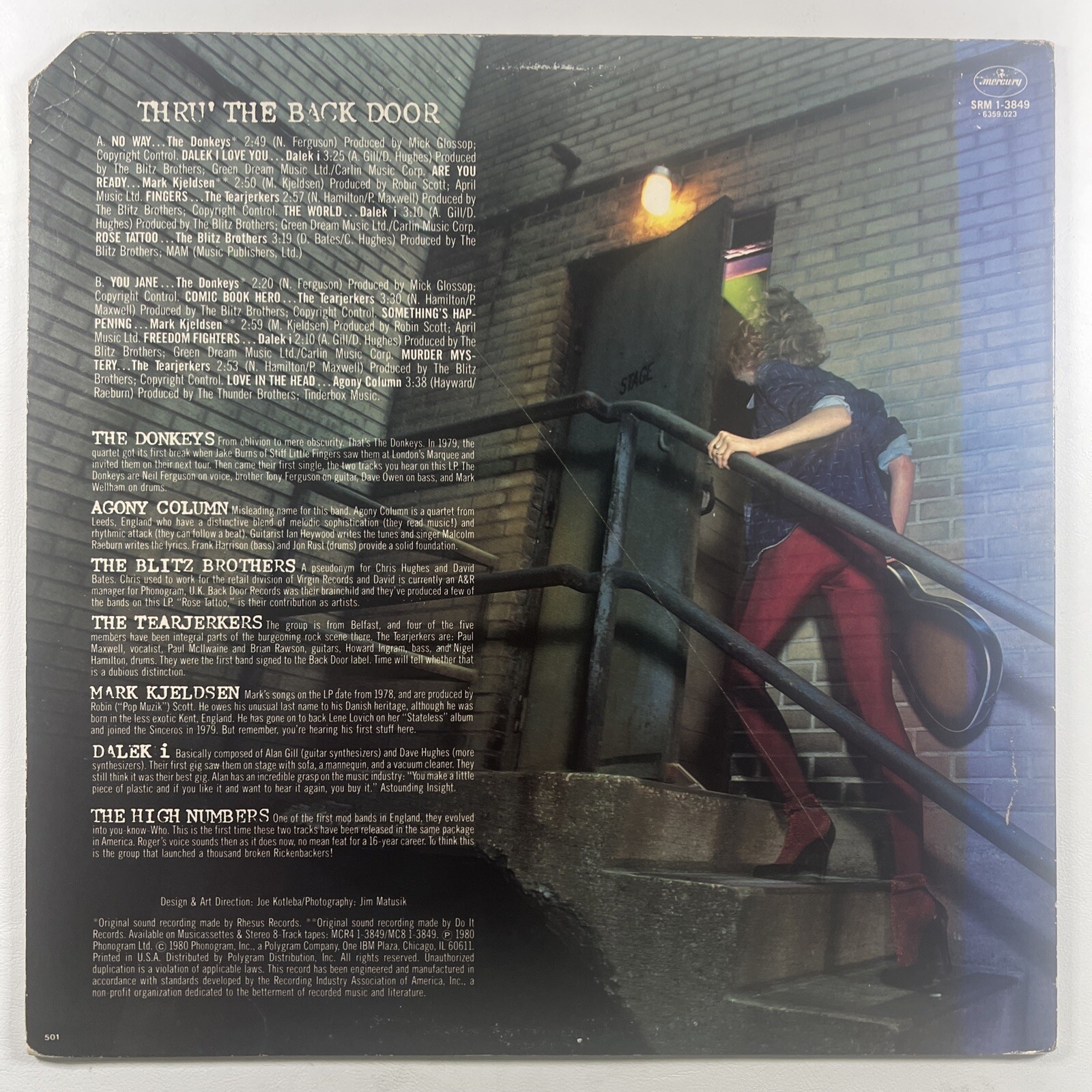 Thru' The Back Door - Various Artists LP Mercury SRM-1-3849 VG+ 1980 Promo - Image 2