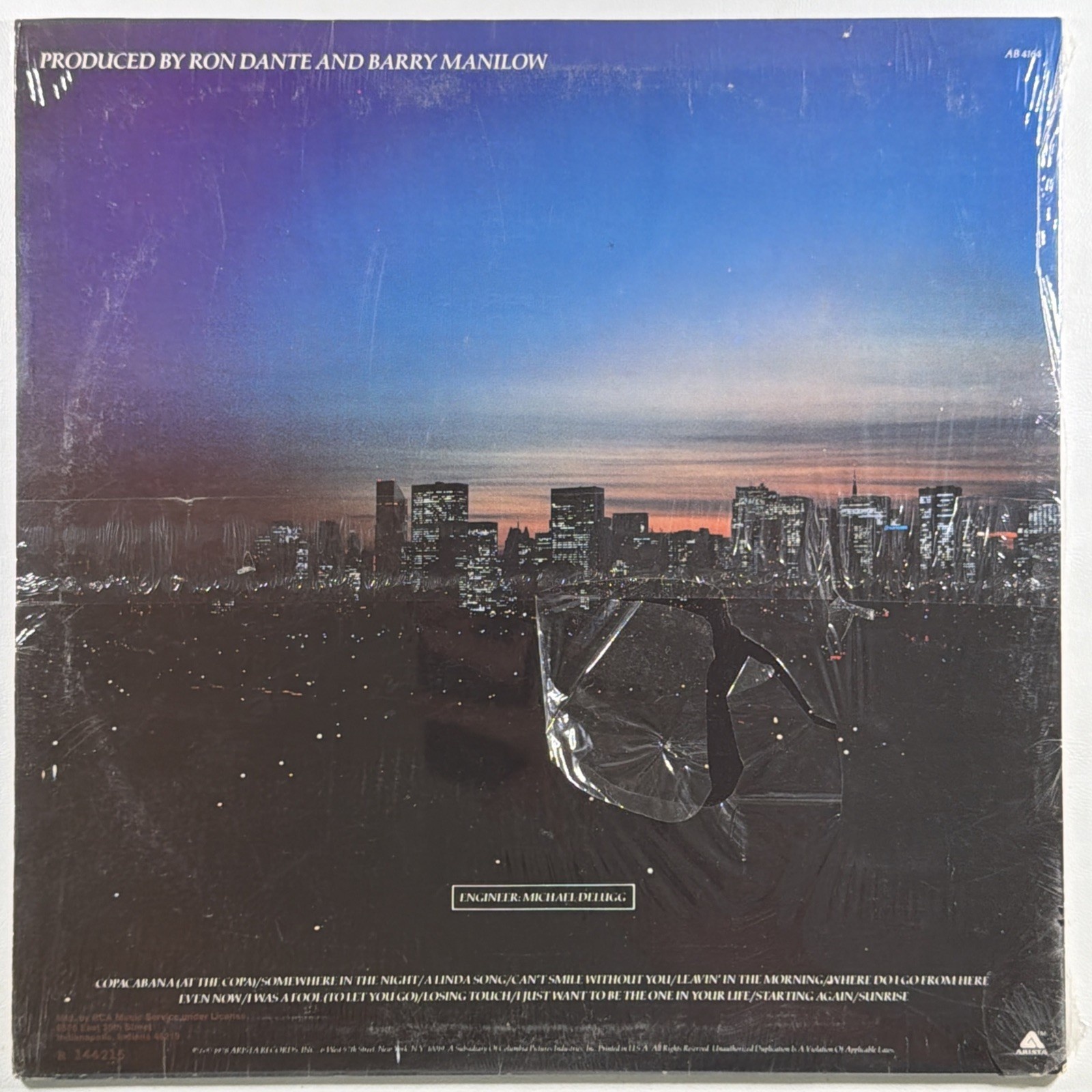 Barry Manilow - Even Now - LP Arista AB 4164 Sealed 1978 Copacabana At The Copa - Image 2