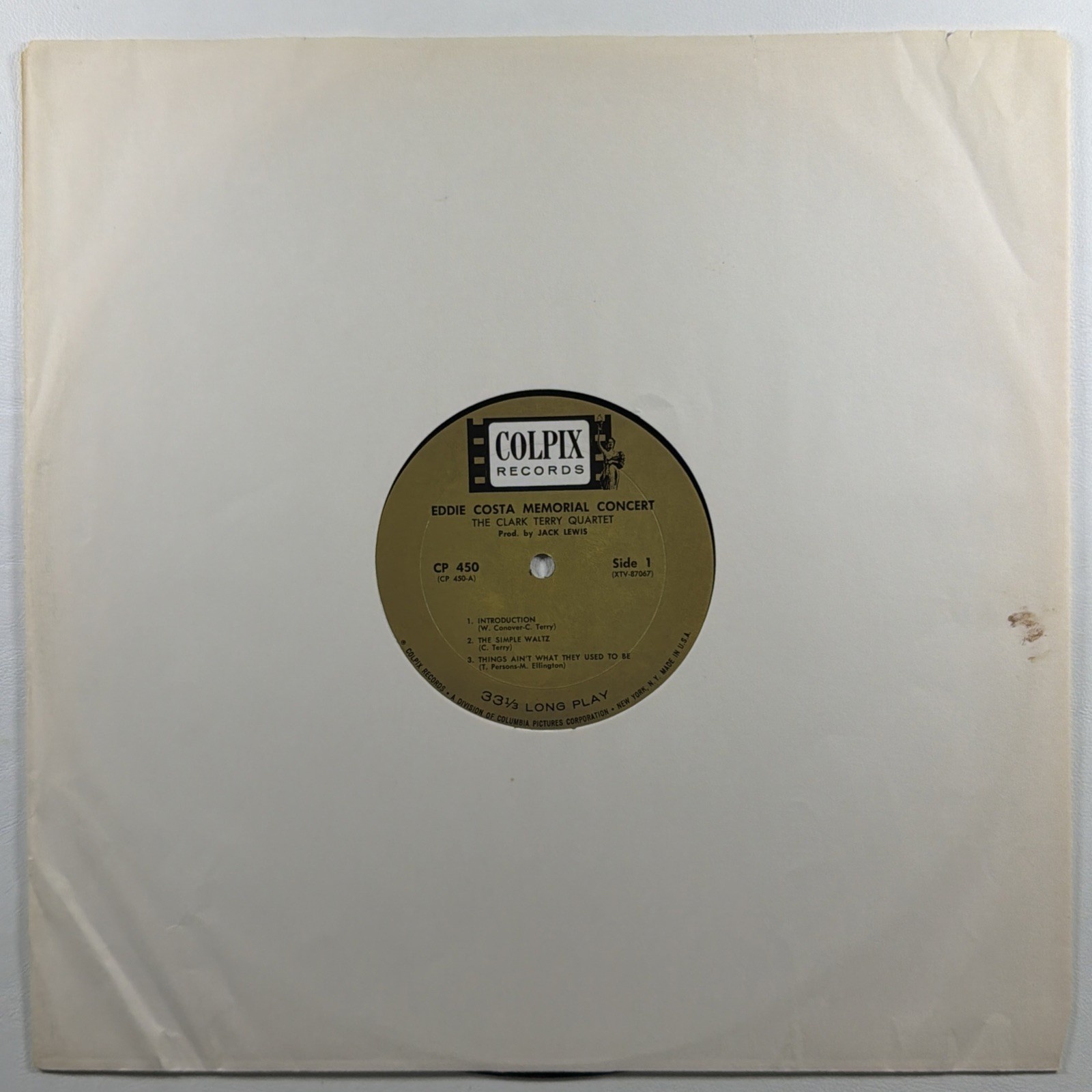 Clark Terry/Coleman Hawkins - Eddie Costa: Memorial Concert LP Colpix NM Mono 63 - Image 3