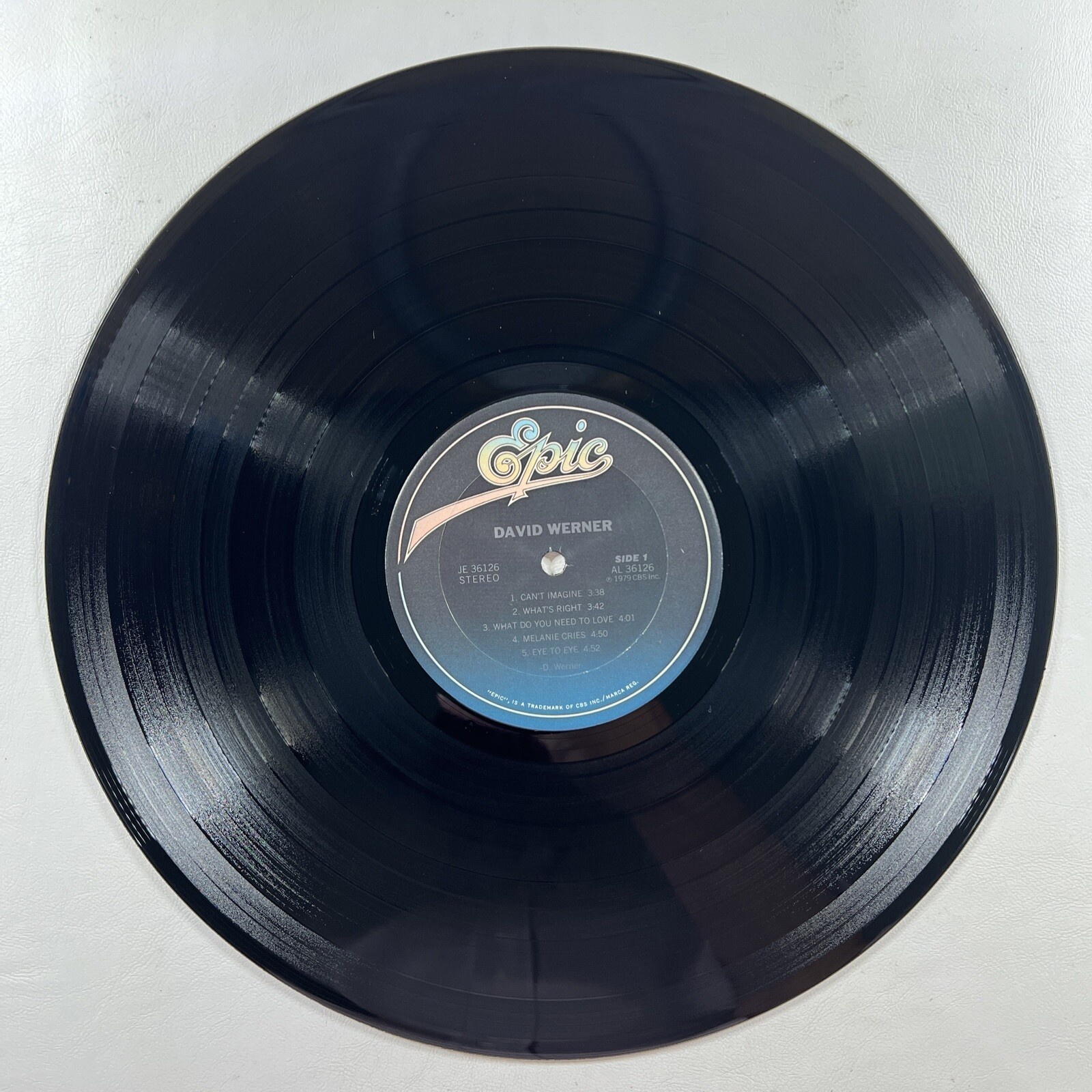 David Werner - Self-Titled LP EPIC 36126 EX 1979 - Image 4