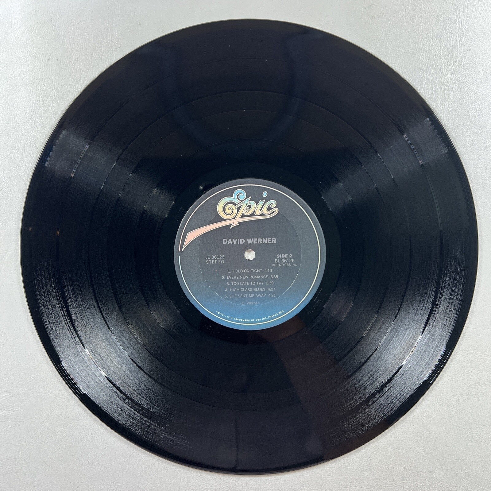 David Werner - Self-Titled LP EPIC 36126 EX 1979 - Image 5