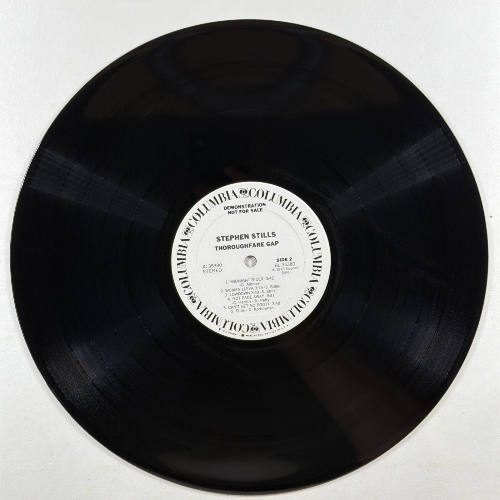 Stephen Stills - Thoroughfare Gap LP Columbia JC 35380 NM White Promo 1978 - Image 6