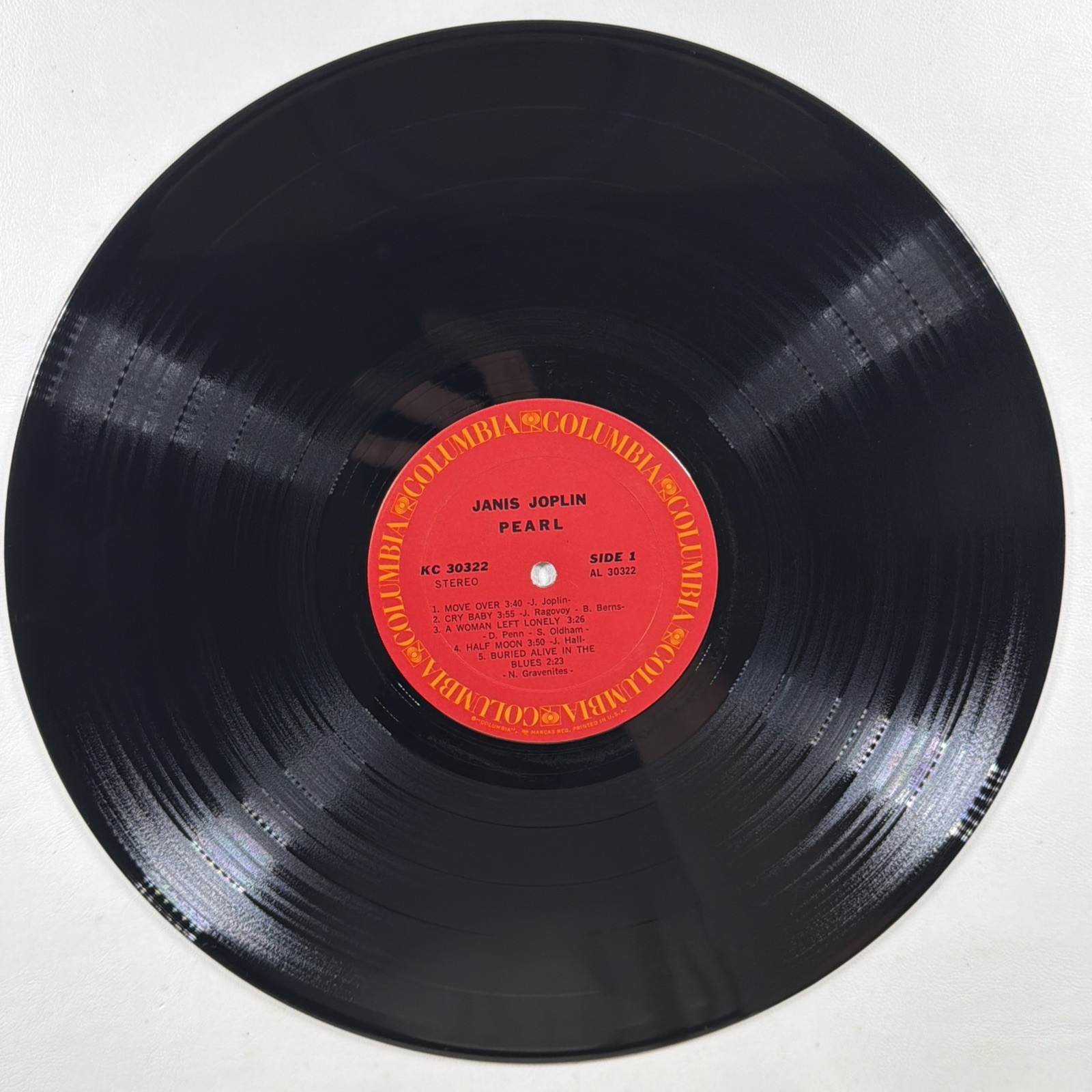 Janis Joplin - Pearl LP Columbia KC-30322 EX 1971 Me & Bobby McGee Mercedes Benz - Image 5