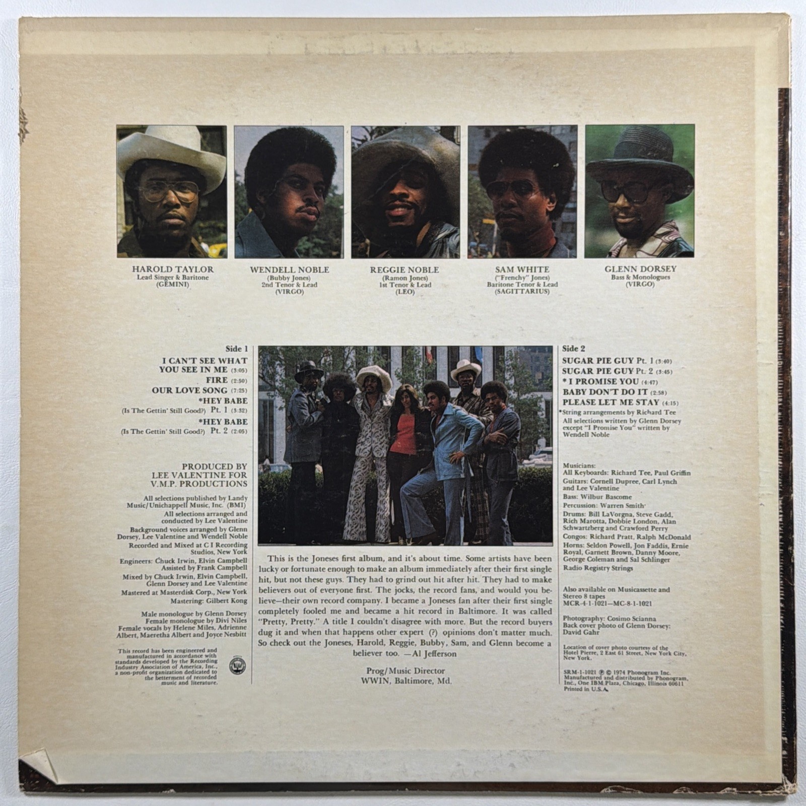 The Joneses - Keepin' Up With the Joneses LP Mercury SRM-1-1021 VG+ 1974 - Image 2
