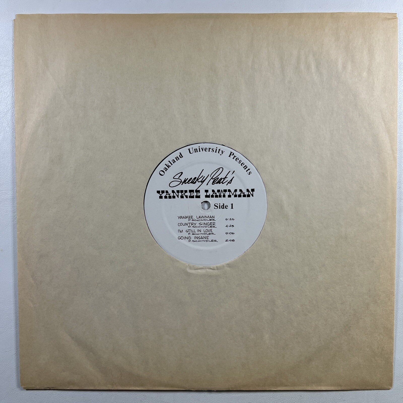 Sneaky Peat - Yankee Lawman LP Oakland University EX 1980 - Image 3
