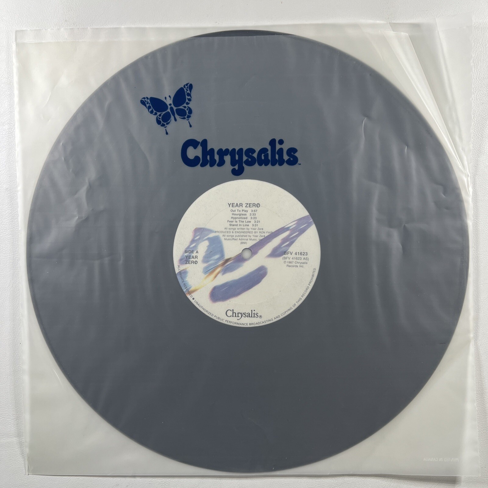 Year Zero - Self Titled LP Chrysalis BFV 41623 EX Promo 1987 - Image 4