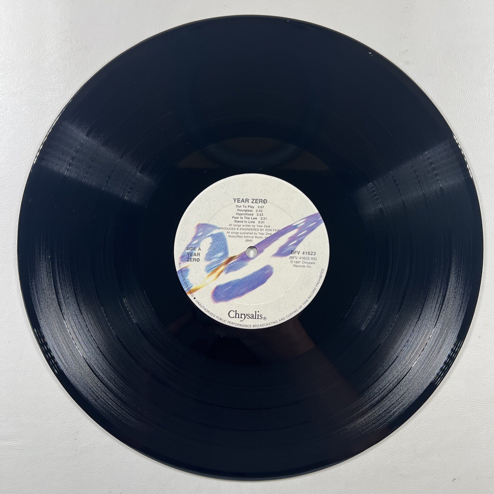 Year Zero - Self Titled LP Chrysalis BFV 41623 EX Promo 1987 - Image 5