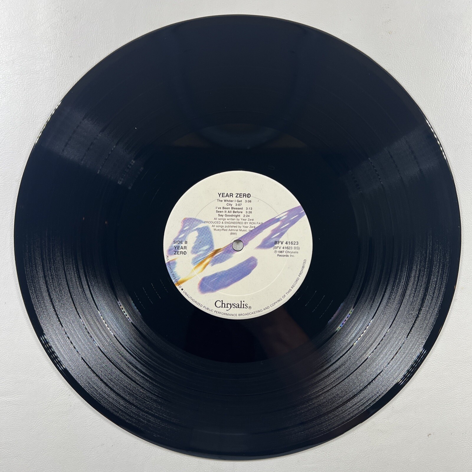 Year Zero - Self Titled LP Chrysalis BFV 41623 EX Promo 1987 - Image 6