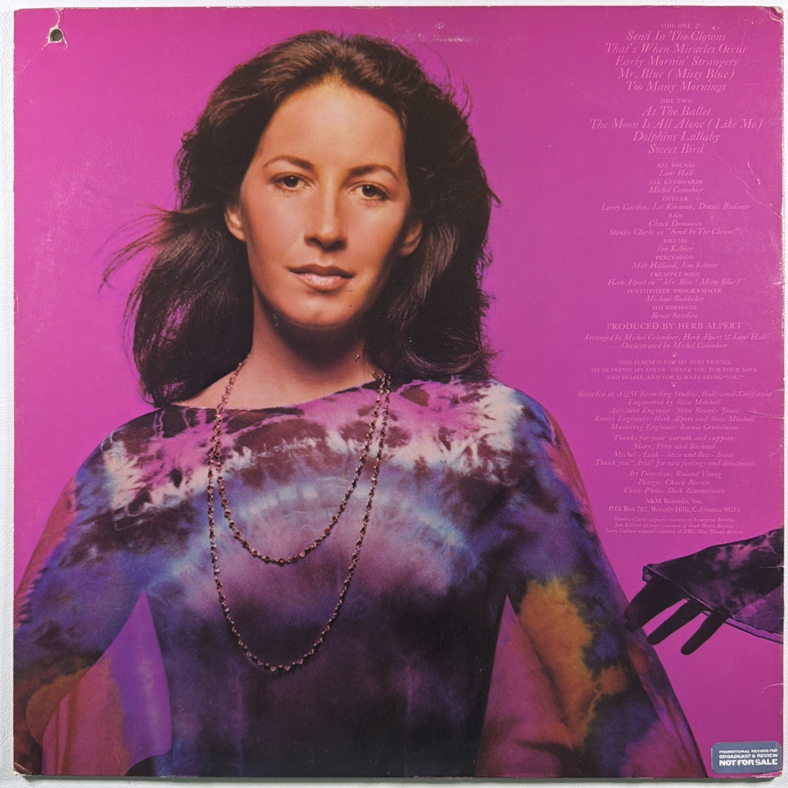 Lani Hall - Sweet Bird LP A&M Records SP-4617 NM 1976 White Promo Pop Rock - Image 2