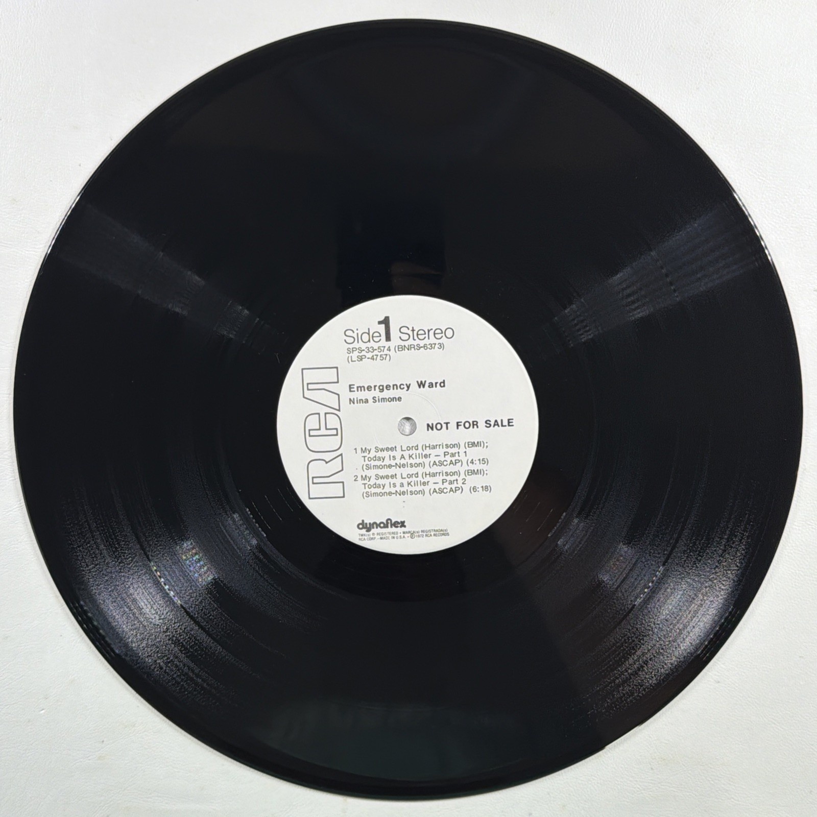 Nina Simone - Emergency Ward LP RCA Victor SPS 33 574 White Promo 1972 Jazz - Image 4