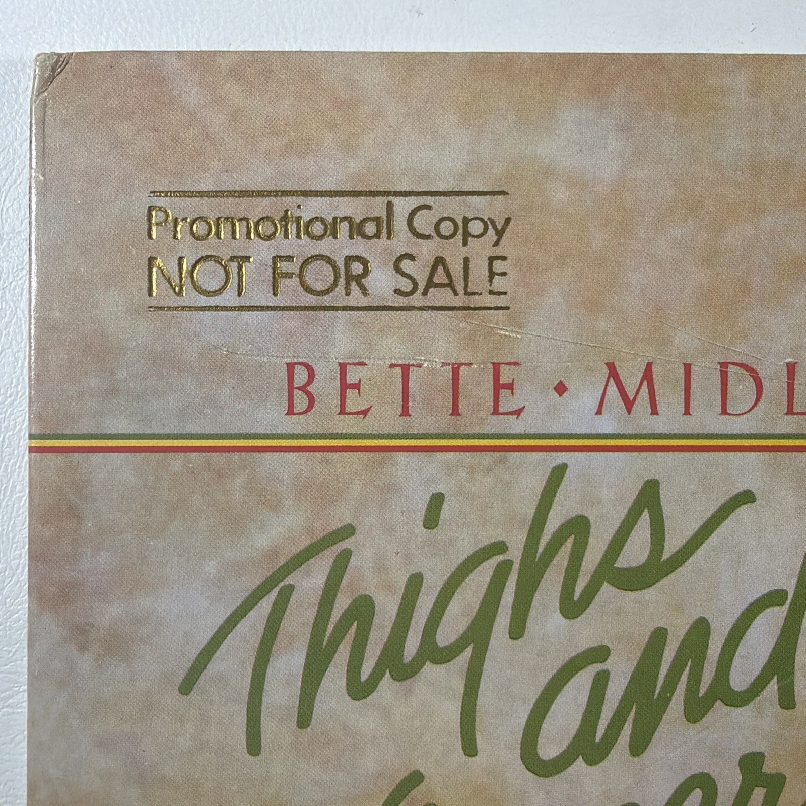 Bette Midler - Thighs & Whispers LP Atlantic SD 16004 NM 1979 Promo - Image 2