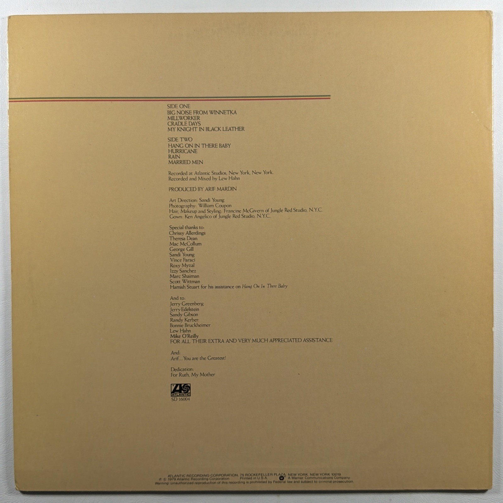 Bette Midler - Thighs & Whispers LP Atlantic SD 16004 NM 1979 Promo - Image 3
