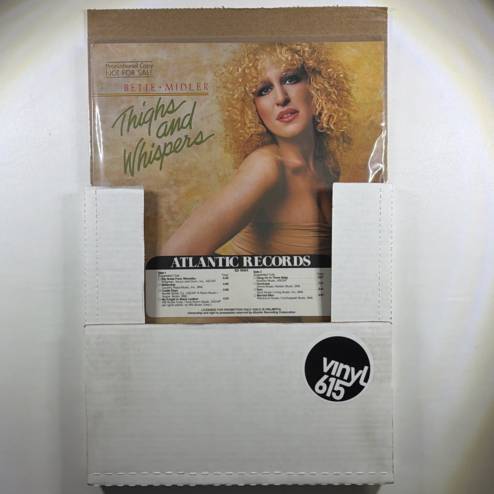 Bette Midler - Thighs & Whispers LP Atlantic SD 16004 NM 1979 Promo - Image 7