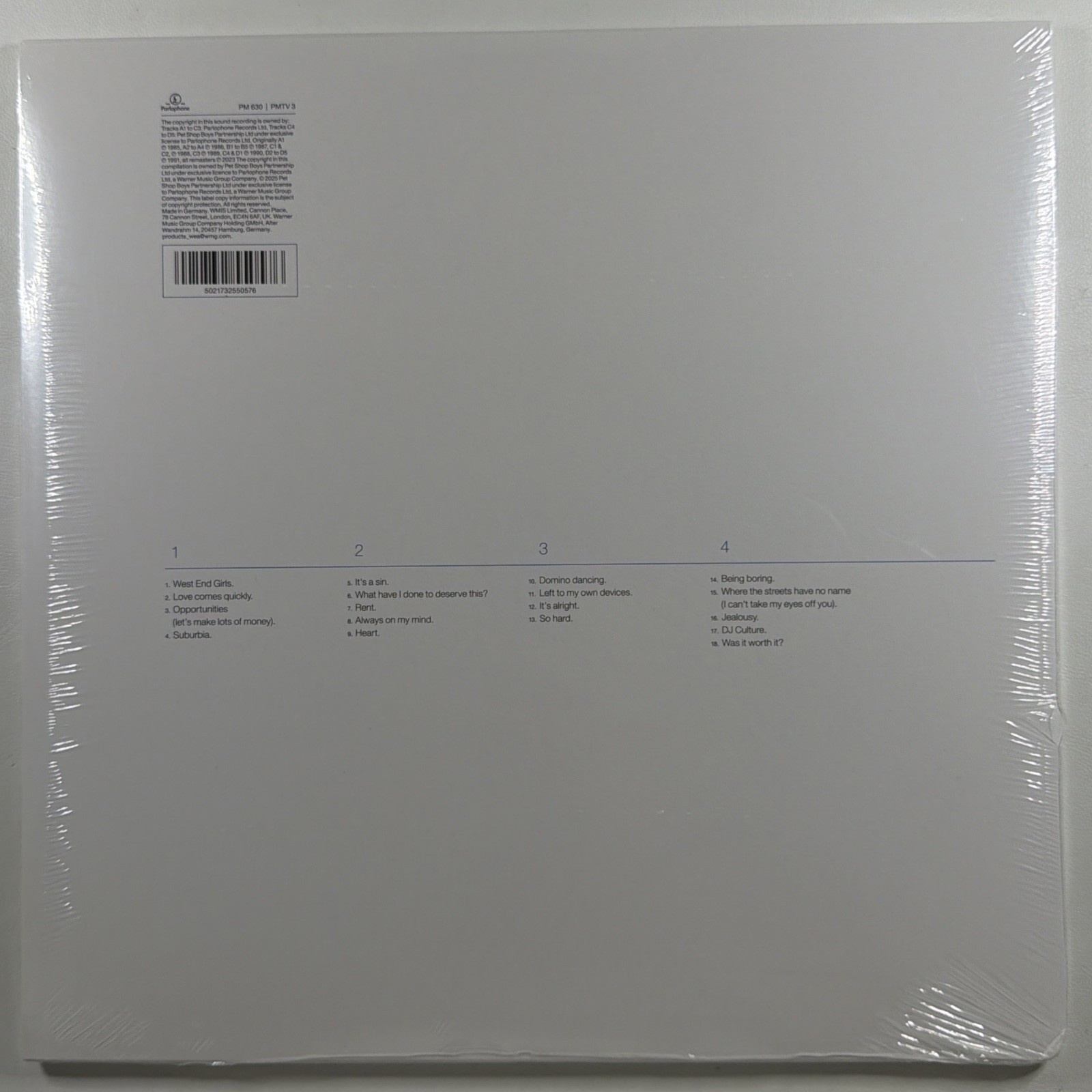 Pet Shop Boys - Discography Singles 1985-1991 2LP Parlophone Sealed 2025 - Image 3