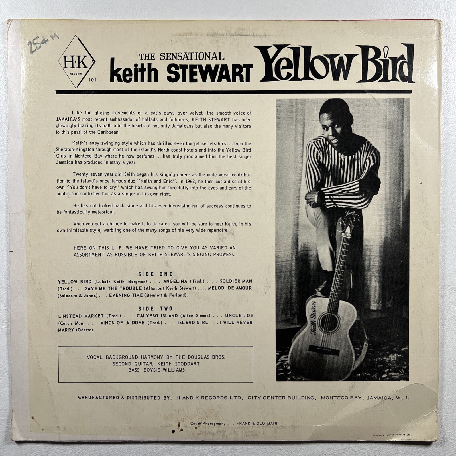 Keith Stewart - Yellow Bird LP H&K Records 101 EX Mono Jamaica Reggae - Image 2