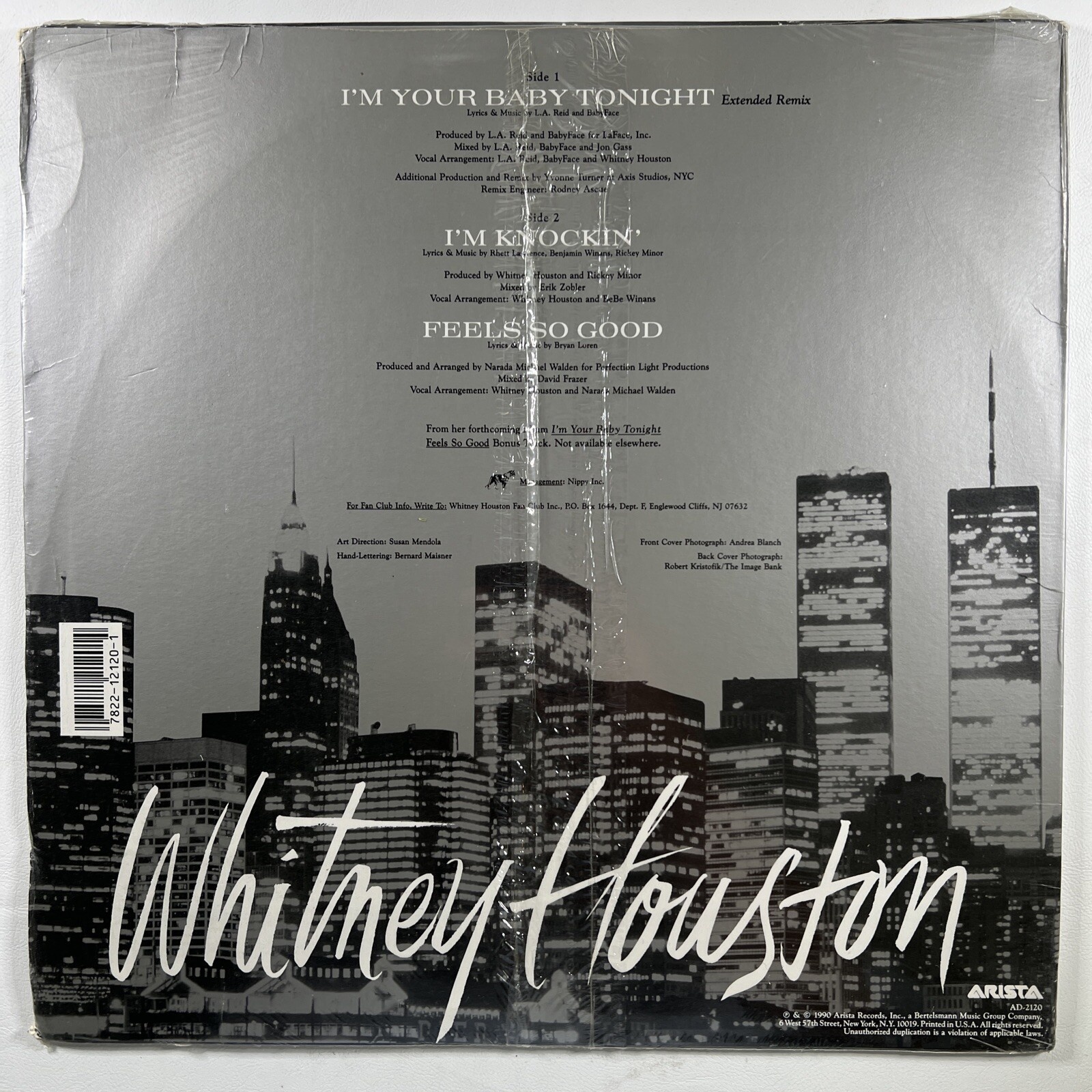 Whitney Houston - I'm Your Baby Tonight 12" LP Single Arista Sealed 1990 - Image 2