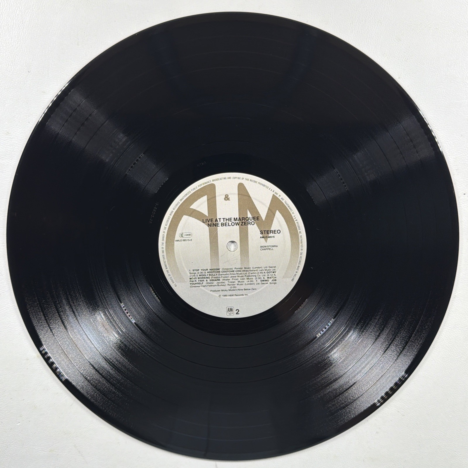 Nine Below Zero - Live At The Marquee LP A&M Records AMLE 68515 EX Holland 1980 - Image 4
