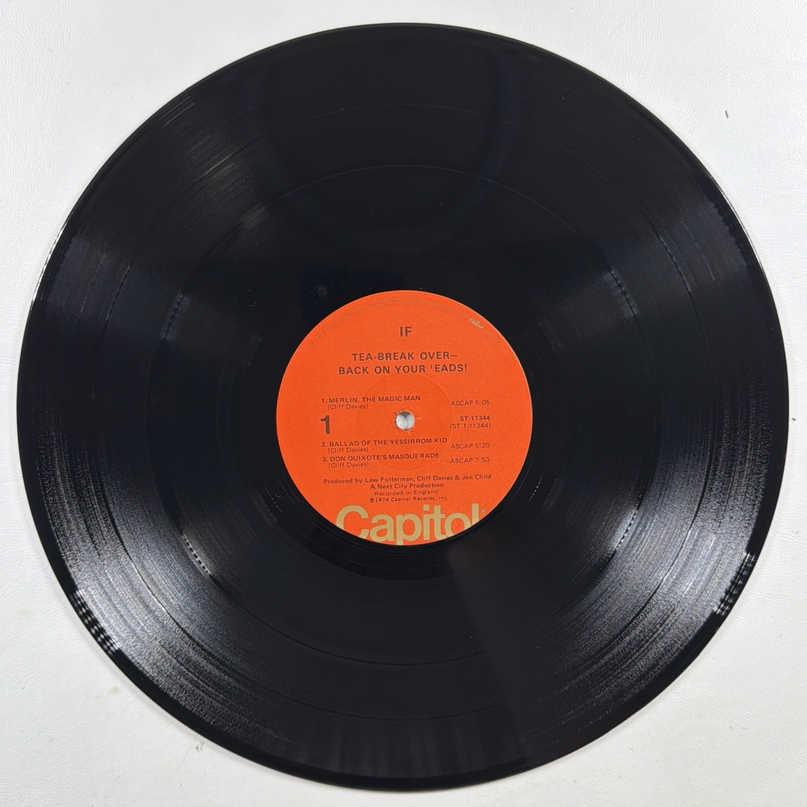 IF - Tea-Break Over-Back On Your 'Eads LP Capitol ST-11344 NM Jazz Rock 1974 - Image 4
