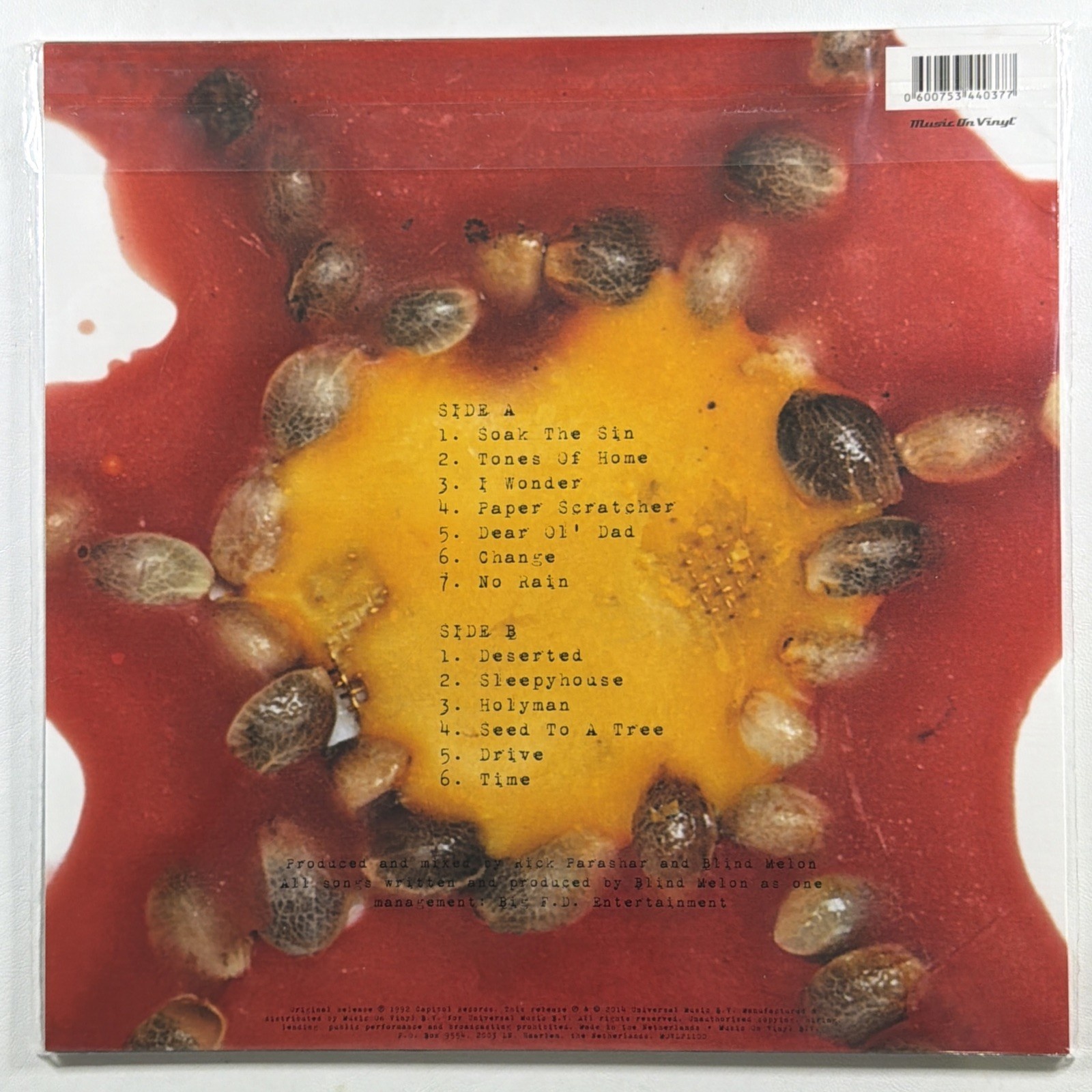 Blind Melon - Self Titled LP MOVLP1100 Sealed 2014 Reissue 180g Netherlands - Image 2