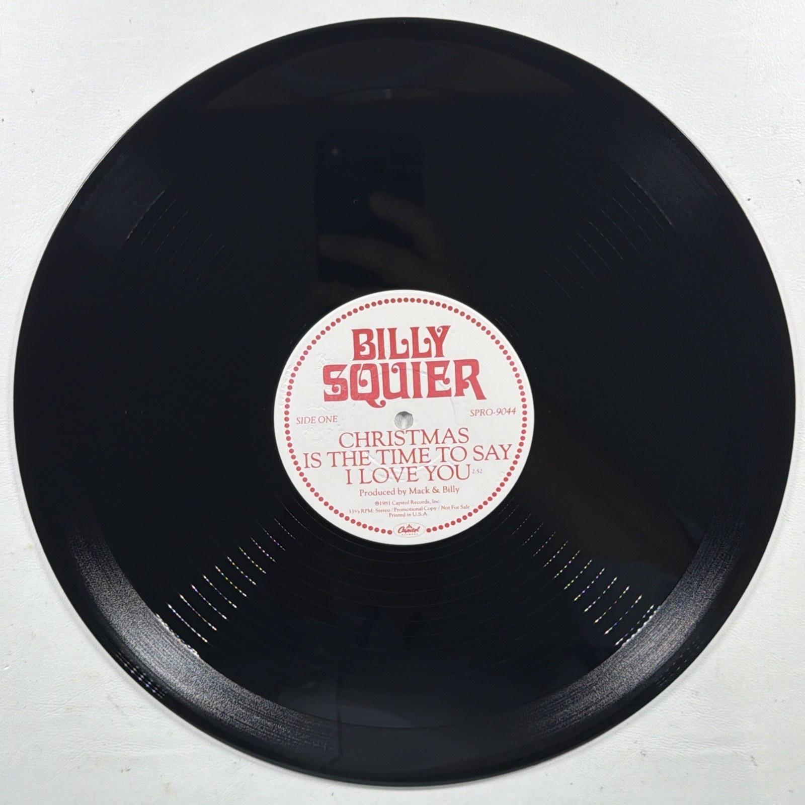 Billy Squier Another 1984/Christmas Its The Time To 12” Single Capitol VG Promo - Image 6