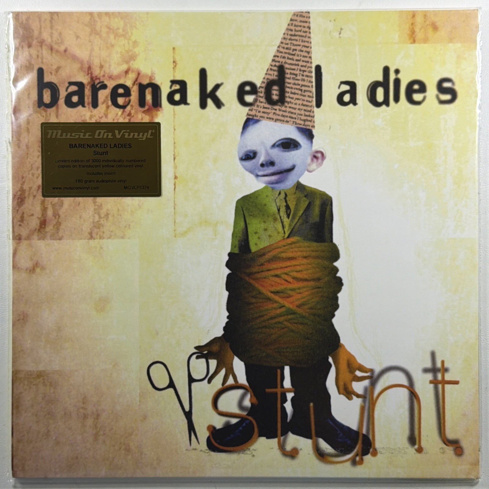 Barenaked Ladies – Stunt LP MOVLP1374 Sealed Ltd Ed 124/3k Yellow 180g EU Insert