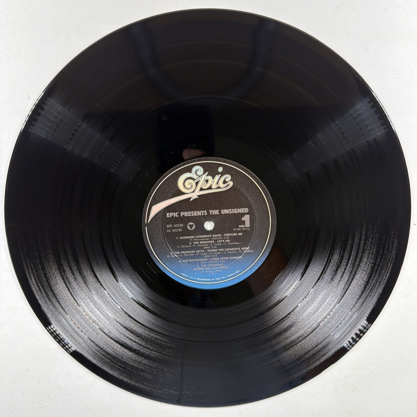 Various Artists - Epic Presents The Unsigned LP BFE 40258 EX New Wave 1985 Promo - Image 6