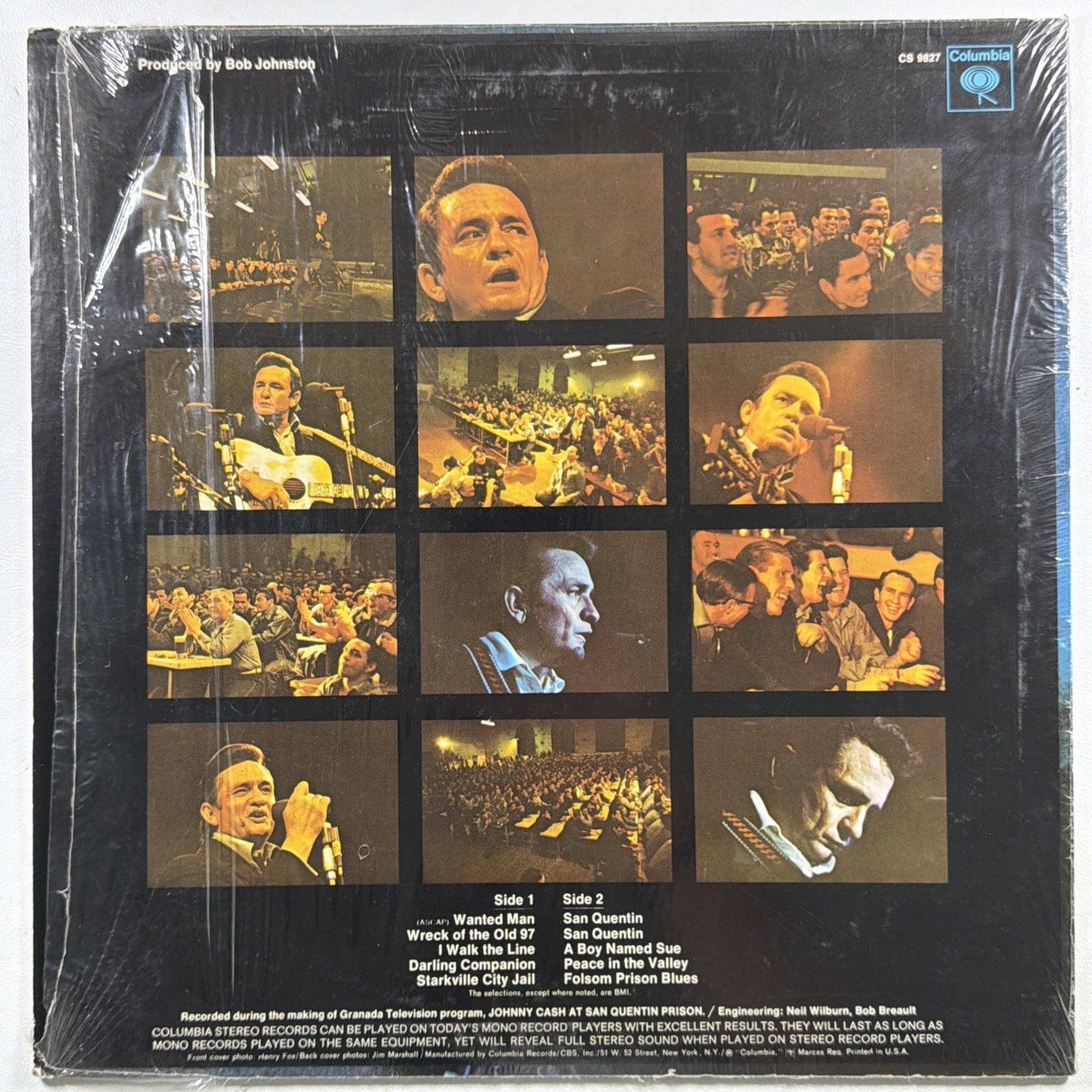 Johnny Cash At San Quentin LP Columbia CS 9827 VG+ Shrinkwrap A Boy Named Sue - Image 2
