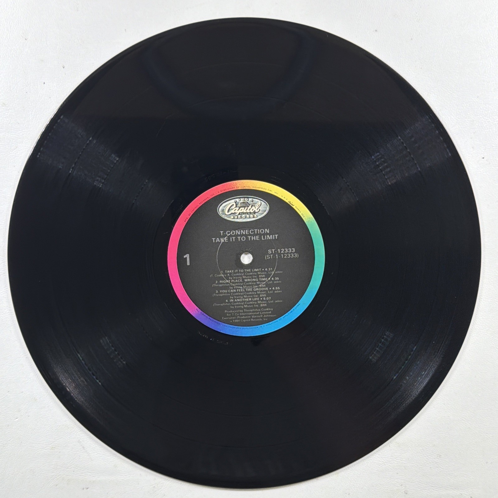T-Connection - Take It To The Limit LP Capitol ST-12333 EX 1984 Promo Funk Soul - Image 3