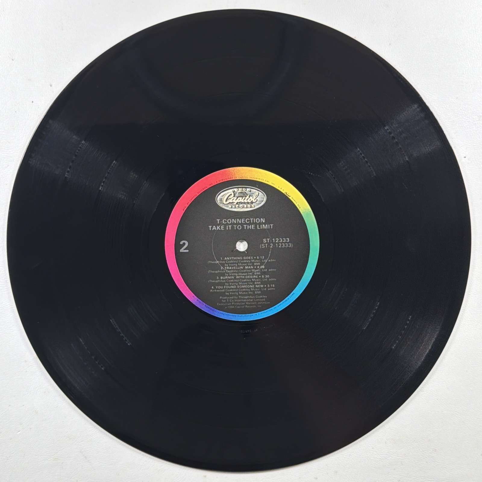 T-Connection - Take It To The Limit LP Capitol ST-12333 EX 1984 Promo Funk Soul - Image 4