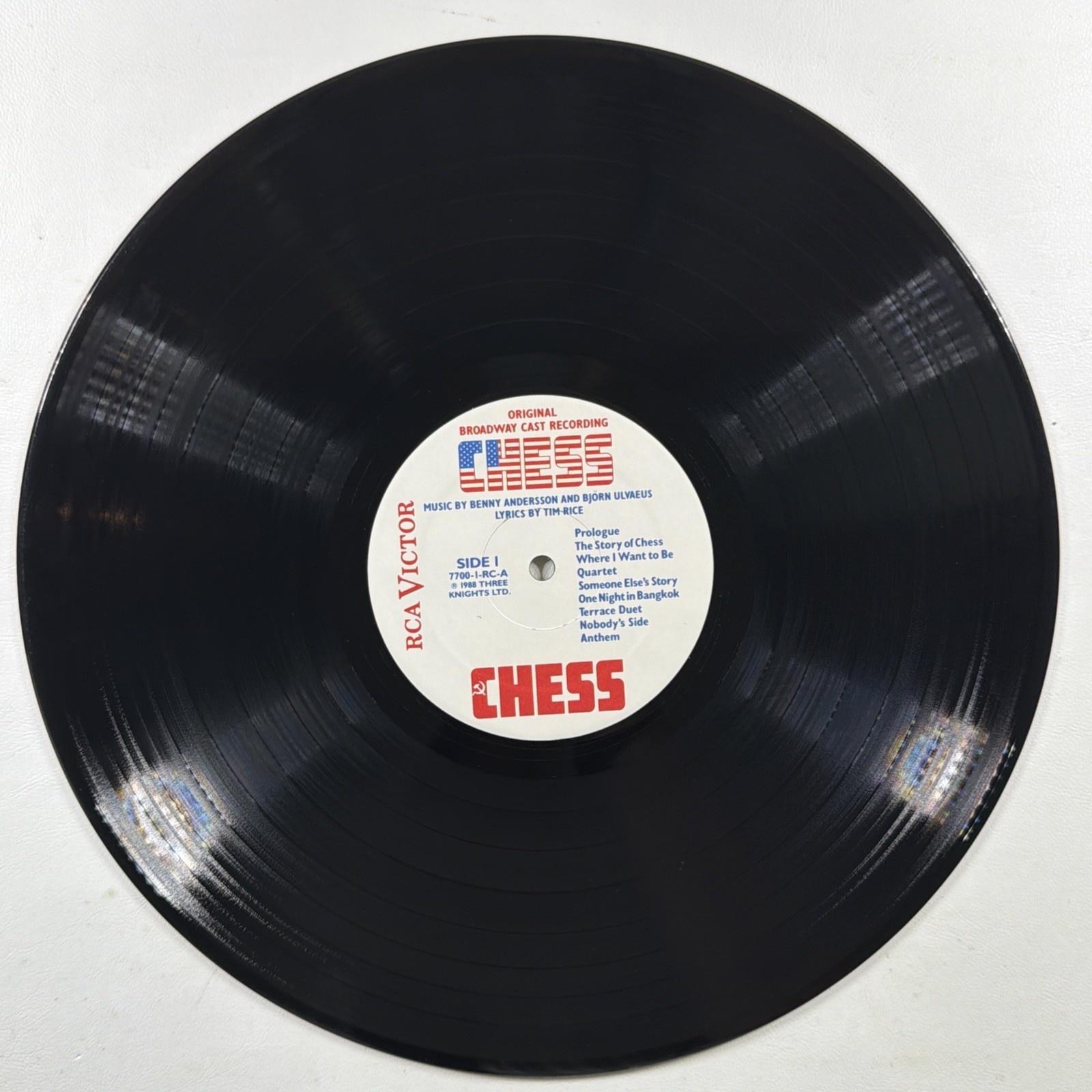 Chess Original Broadcast Cast Recording LP RCA Victor 7700-1-RC EX Gate 1988 - Image 7