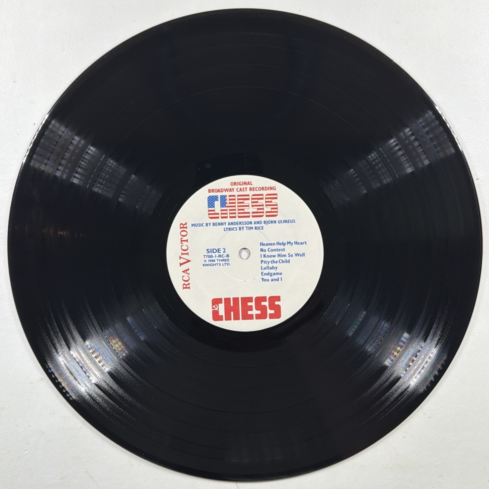 Chess Original Broadcast Cast Recording LP RCA Victor 7700-1-RC EX Gate 1988 - Image 8