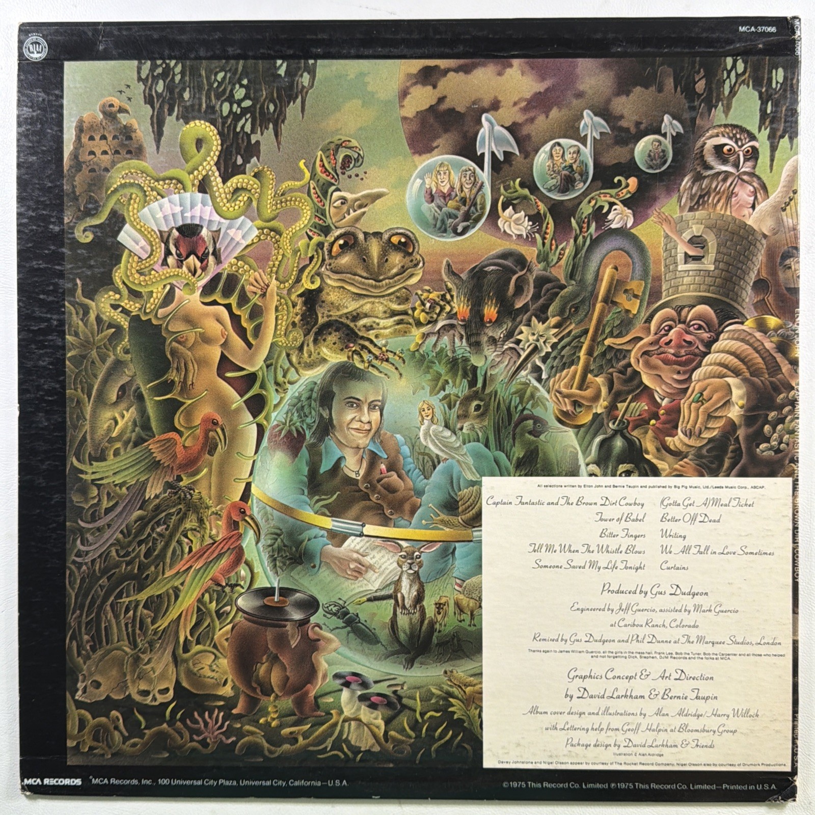Elton John - Captain Fantastic And The Brown Dirt Cowboy LP MCA-37066 VG+ 1975 - Image 2