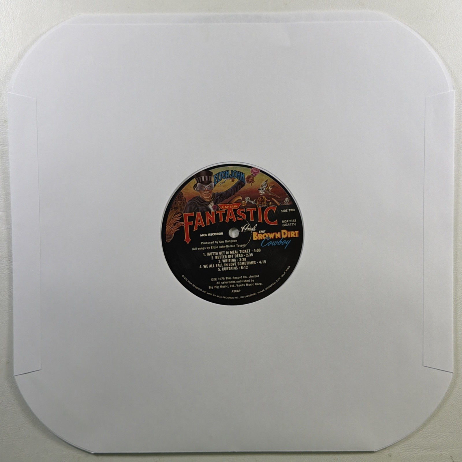 Elton John - Captain Fantastic And The Brown Dirt Cowboy LP MCA-37066 VG+ 1975 - Image 3