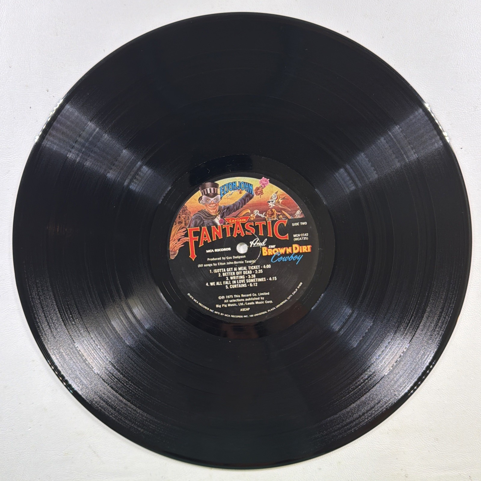 Elton John - Captain Fantastic And The Brown Dirt Cowboy LP MCA-37066 VG+ 1975 - Image 4
