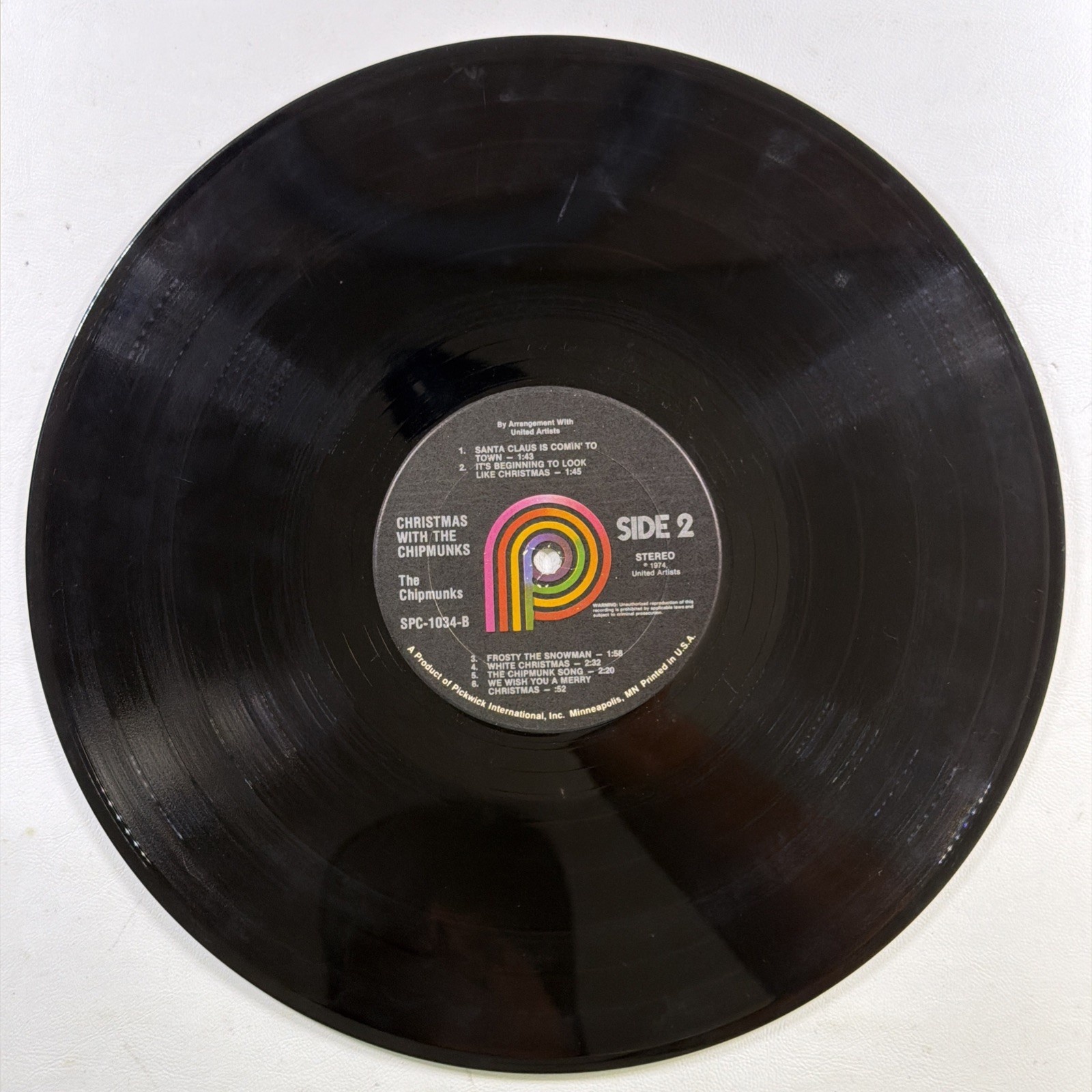 The Chipmunks—Christmas With The Chipmunks LP Pickwick SPC-1034 VG 1974 - Image 4